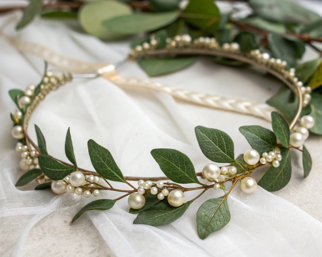 Adding pearls and accents creates an ethereal touch, transforming the headband into a regal accessory.