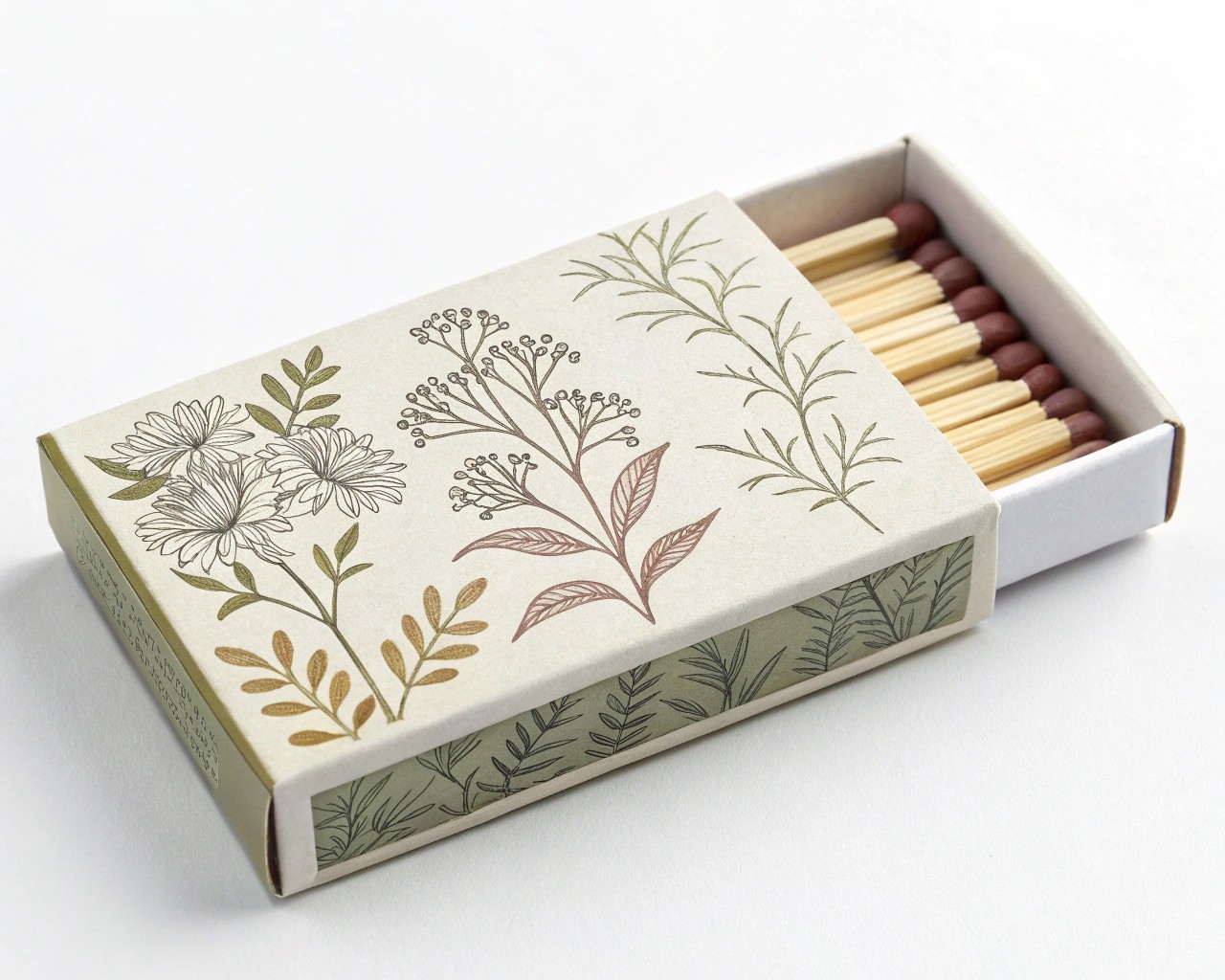 Embrace the botanical theme to create luxurious matchboxes that add natural elegance to your home.