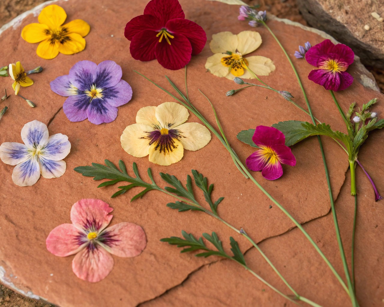 Pressing flowers at their peak ensures vibrant and lasting color for your trinket dish.