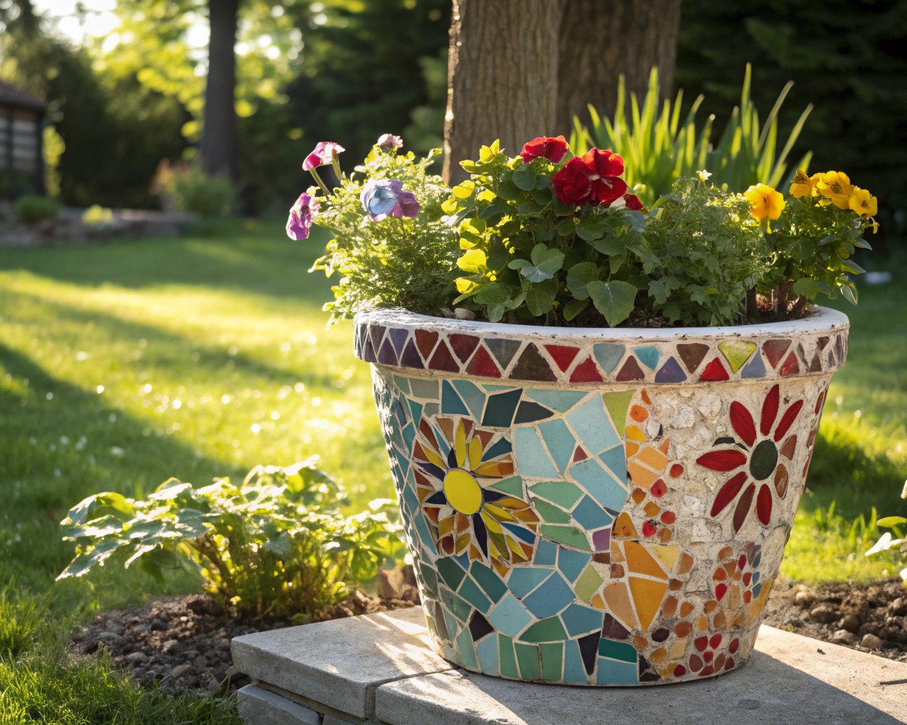 Select weather-resistant materials to ensure the longevity and resilience of your mosaic creation.