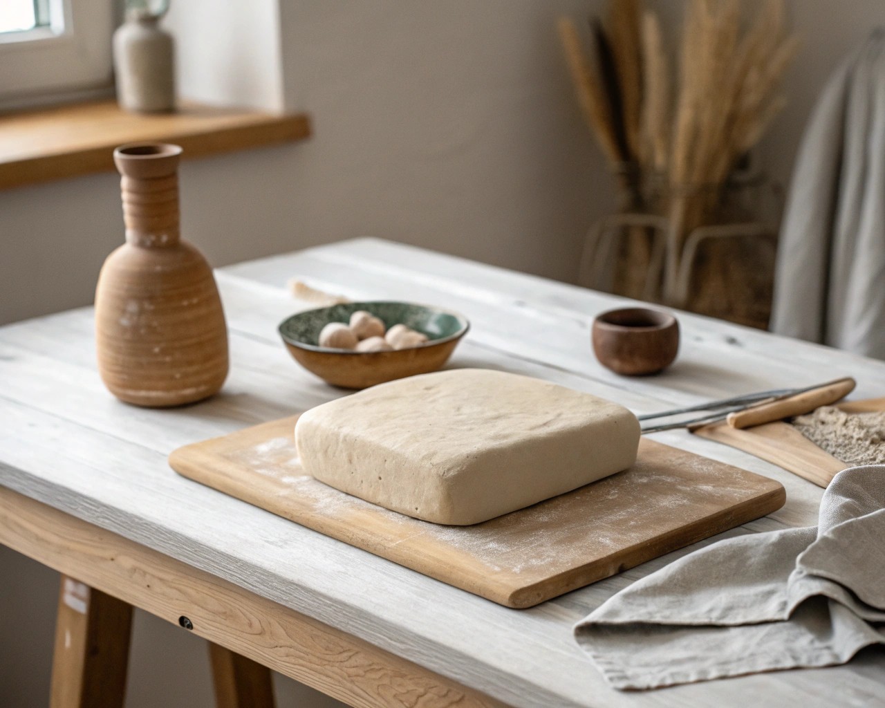 Soft slab construction technique allowing for maximum creative freedom in clay shaping.