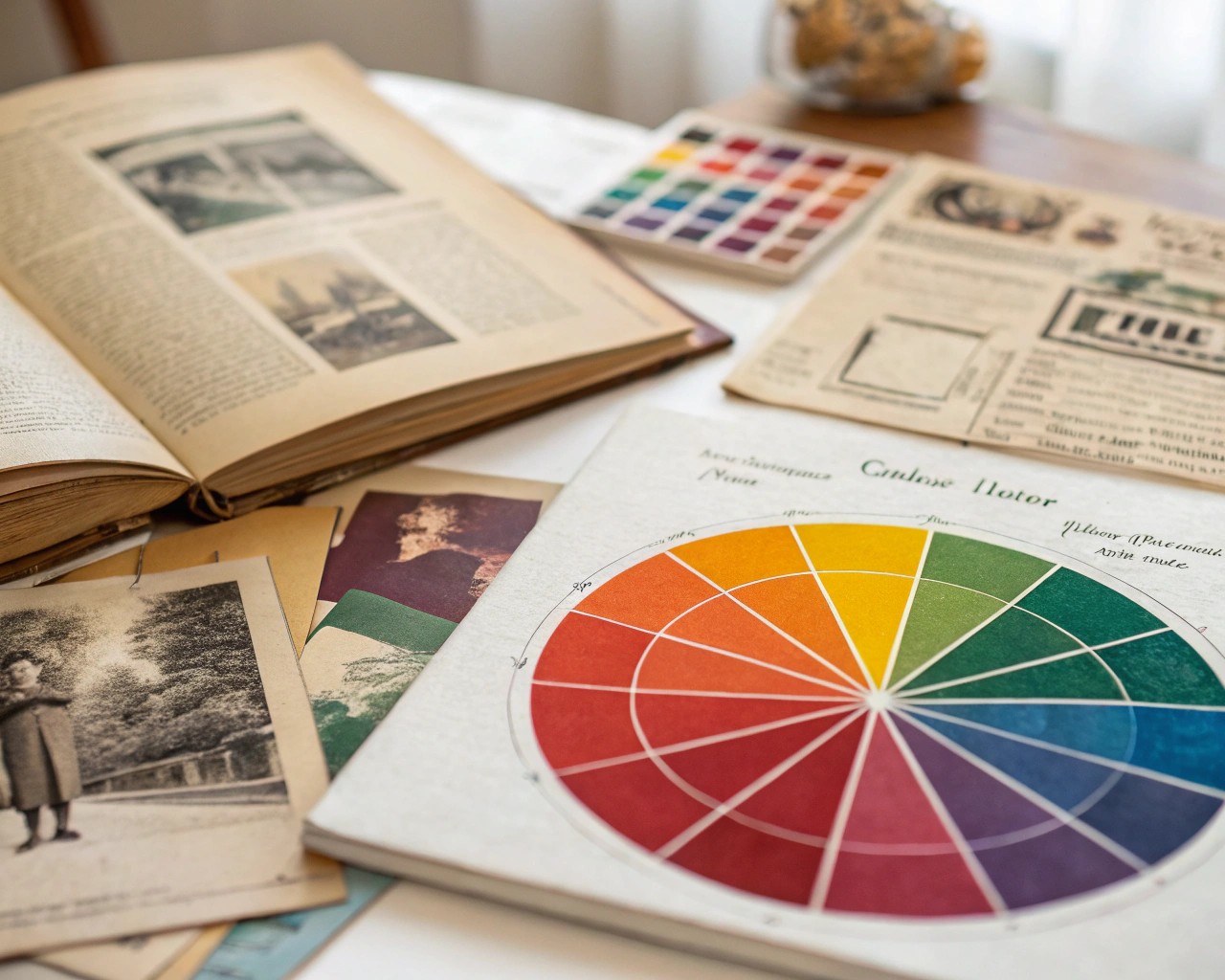 Utilize vintage color palettes and design principles to elevate your collage creations.